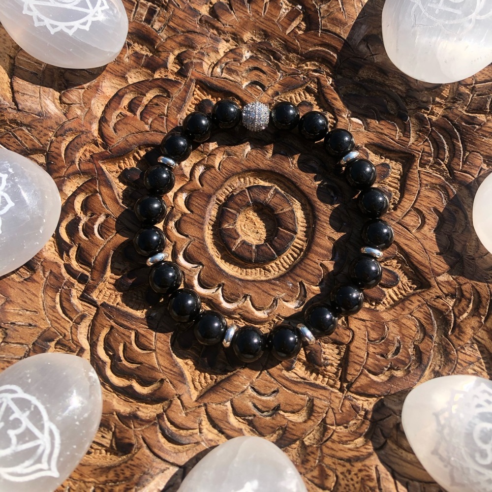 Black Tourmaline Stretch Bracelet